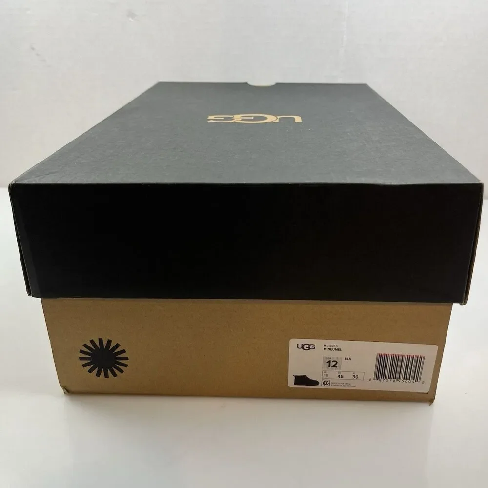 UGG Neumel Chukka Boot Black Suede Mens Size 12 US 3236 NEW